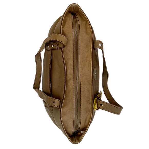 Fossil Taupe/Tan Leather Tote - Picture 7 of 17